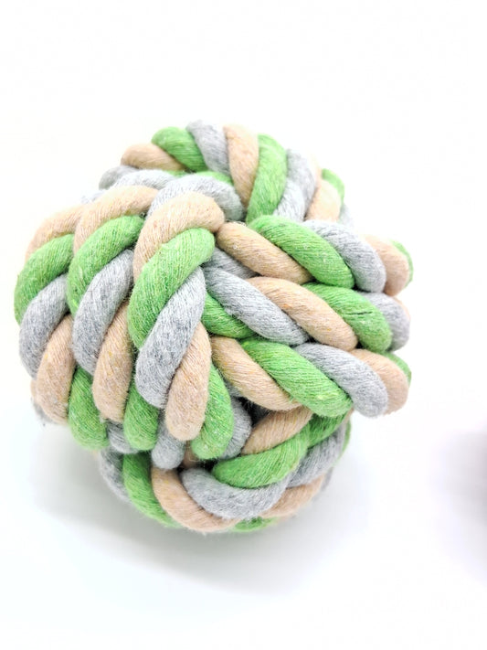🎾 PugFetch™ Rope Ball – The Natural Toy for Endless Pug Playtime