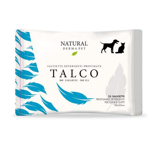 Wet Dog & Cat Wipes for Coat – Talcum Scent – Big Pack